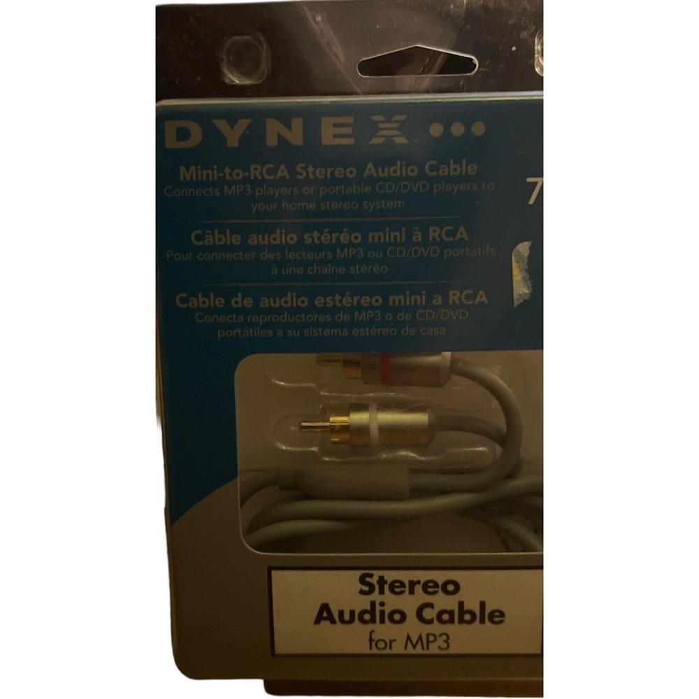 Dynex Mini-to-RCA Stereo Audio Cable, for MP3, 3.5mm To RCA Jacks DX-MP3RCA7 7ft